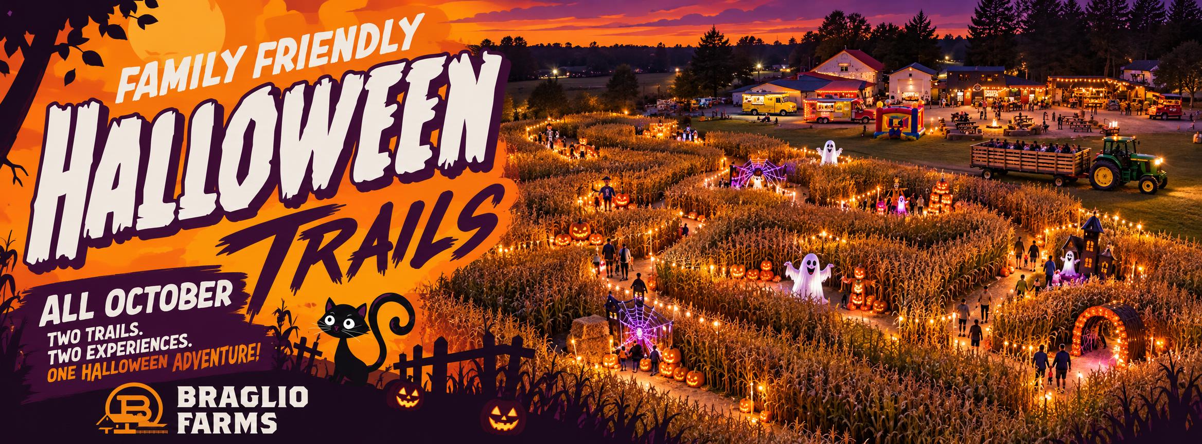 Family Friendly Halloween Trails - All October at Braglio Farms